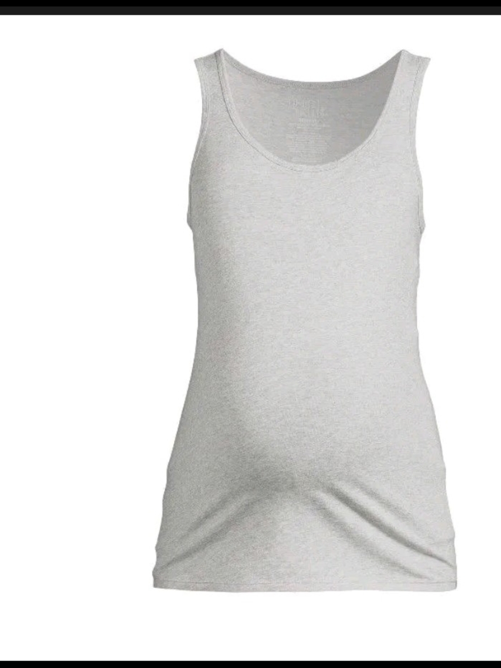 Time and Tru Maternity Light Gray Non Shirred Tank Top